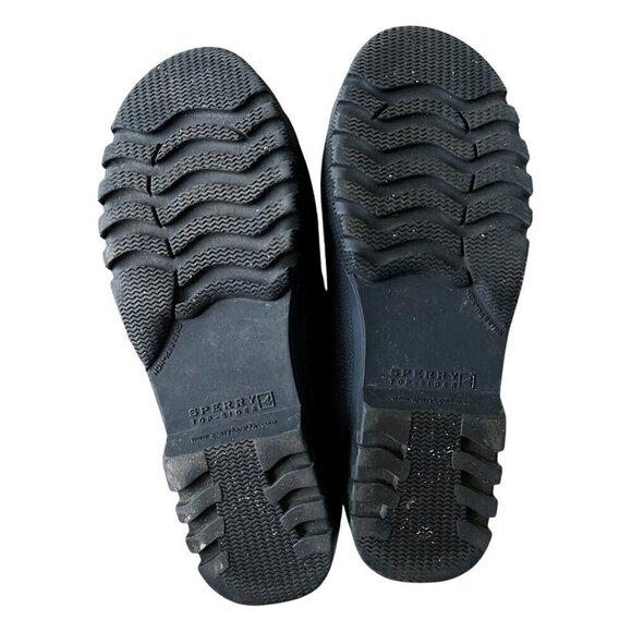 Women's Navy Blue Sperry Duckling Rubber Waterproof Shoes Rubber Slip On Sz 7.5 - Picture 6 of 13